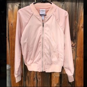 Bomber pink zip up jacket